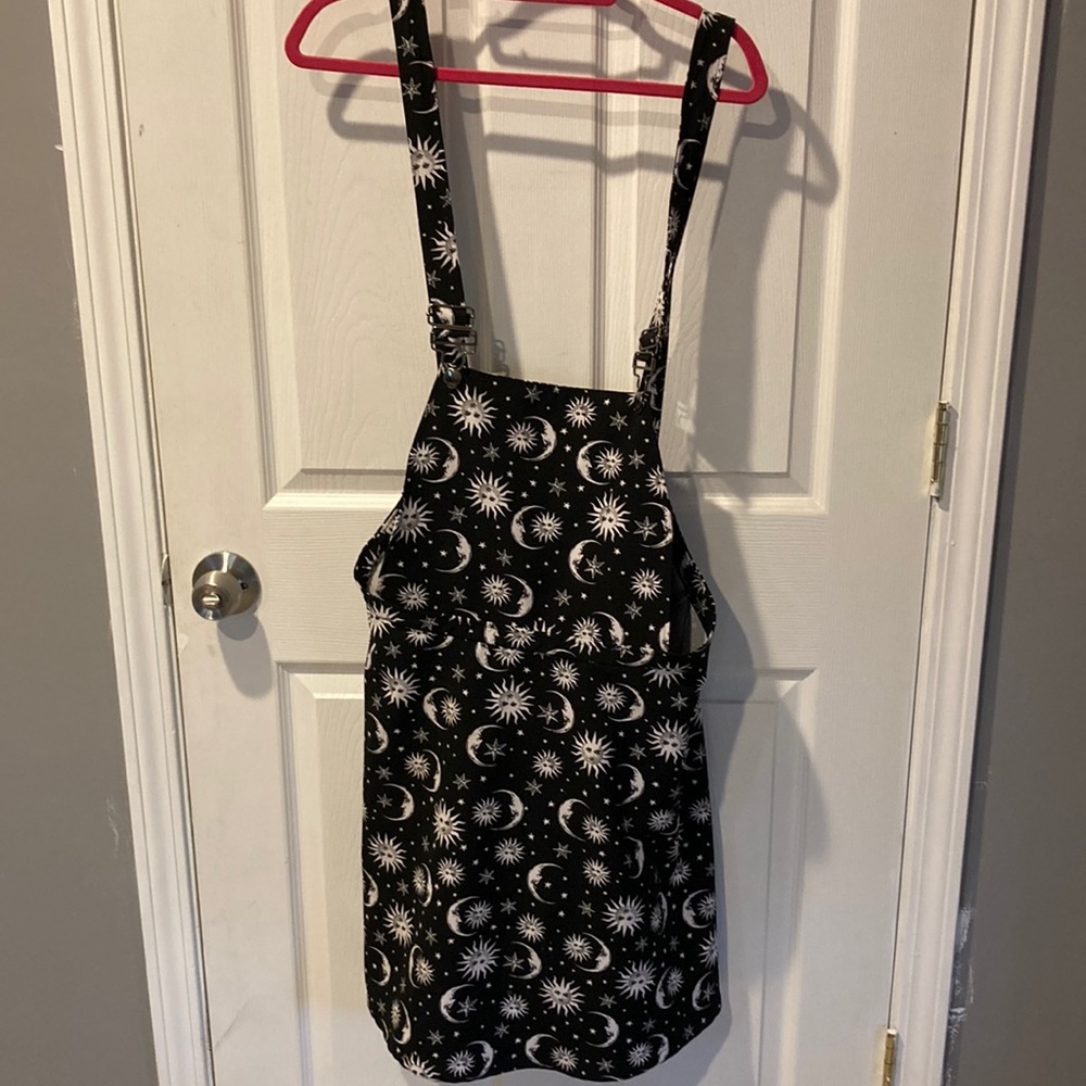 Women’s Black Moon & Sun Overall Dress